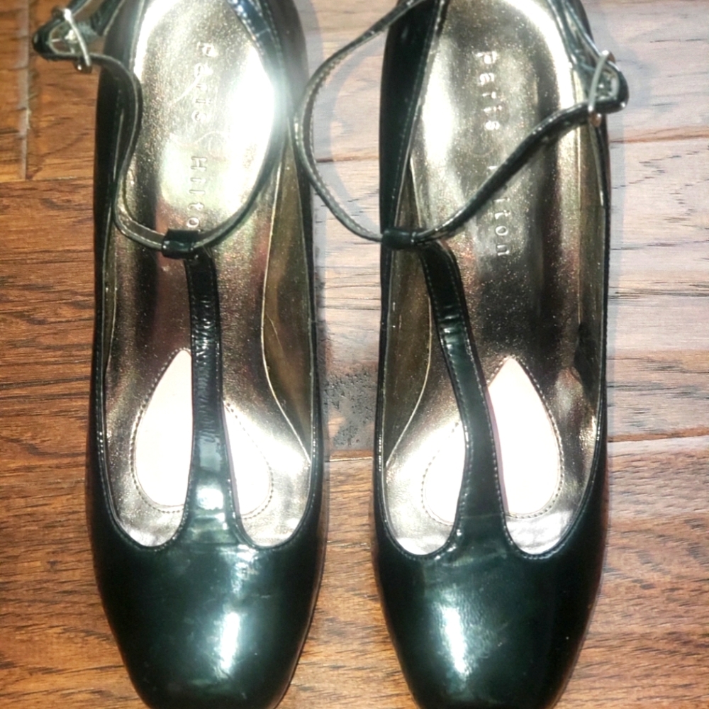 Patent Leather, T-Strap shoes/heels, size 8